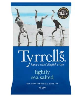Tyrrells Lightly Sea Salted Crisps 150g