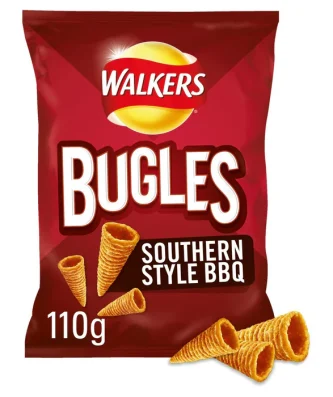 Walkers Bugles Southern Style BBQ Snacks 110g