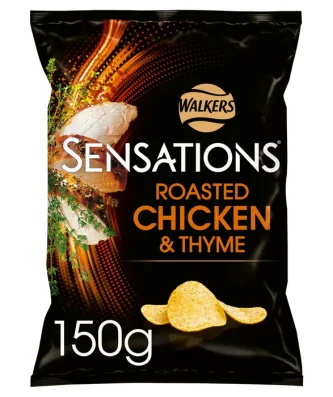 Sensations Roasted Chicken & Thyme Crisps 150g