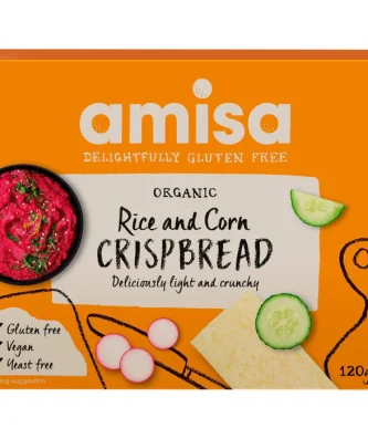 Amisa Organic Gluten Free Rice & Corn Crispbread 120g