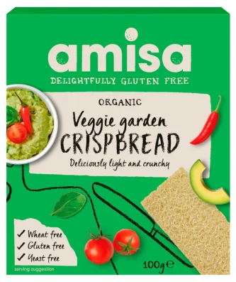 Amisa Organic Gluten Free Veggie Garden Crispbread 100g