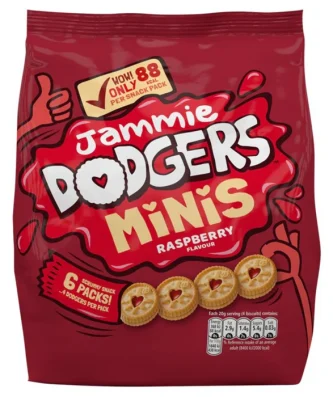 Jammie Dodgers Raspberry Biscuits Minis 6 per pack