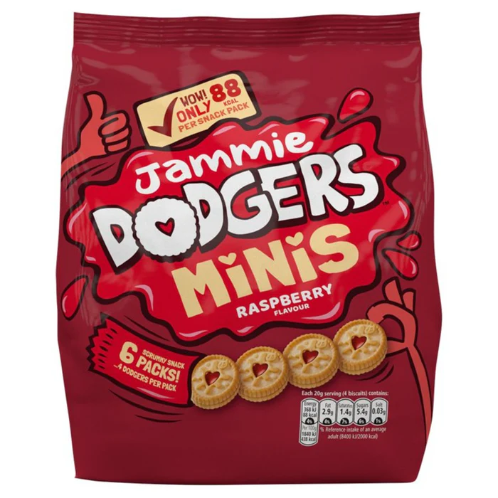 Jammie Dodgers Raspberry Biscuits Minis 6 per pack