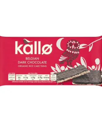 Kallo Organic Dark Chocolate Rice Cake Thins 90g