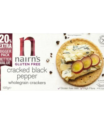 Nairn's Gluten Free Cracked Black Pepper Crackers 137g