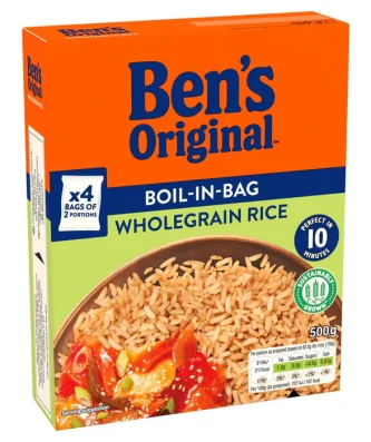 Bens Original Boil In Bag Wholegrain Rice 4 x 125g