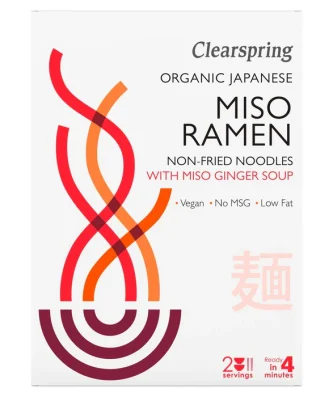 Clearspring Japanese Miso Ramen Noodles with Miso Ginger Soup 210g