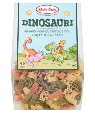 Dalla Costa Tri Colour Dinasouri Pasta 250g