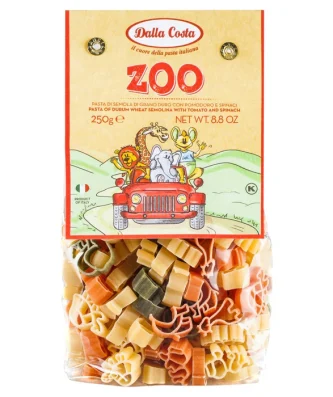 Dalla Costa Tri Colour Zoo Pasta 250g