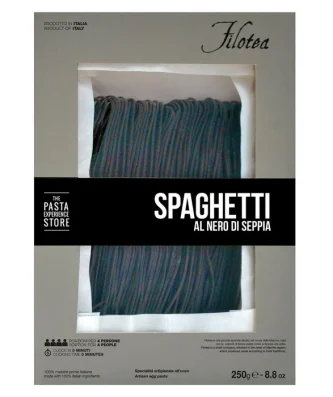 Filotea Squid Ink Spaghetti alla Chitarra Artisan Egg Pasta 250g