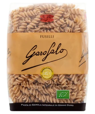 Garofalo Organic Whole Wheat Fusilli Dry Pasta 500g