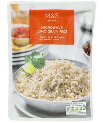 M&S Microwave Long Grain Rice 250g