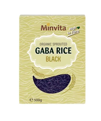 Minvita Organic Sprouted Black GABA Rice 500g