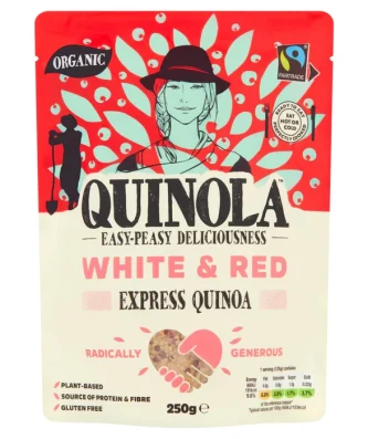 Quinola Organic Fairtrade White & Red Ready to Eat Quinoa 250g