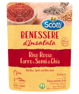 Riso Scotti Microwaveable Red Rice Spelt and Chia Seeds 250g