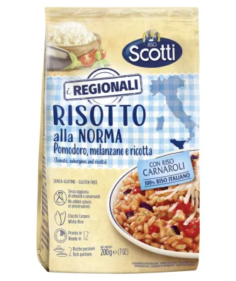 Riso Scotti Risotto with Tomato Aubergines & Ricotta 200g