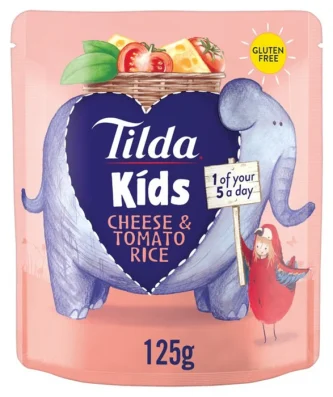 Tilda Kids Cheese & Tomato Rice 125g