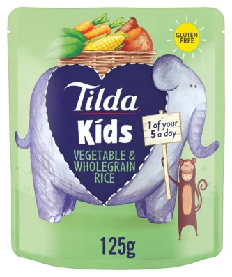 Tilda Kids Vegetable & Wholegrain Rice 125g
