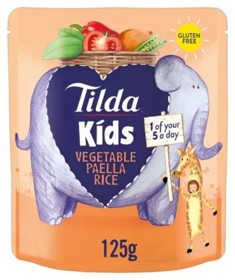 Tilda Kids Vegetable Paella Rice 125g