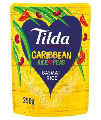 Tilda Microwave Caribbean Rice and Peas Basmati 250g