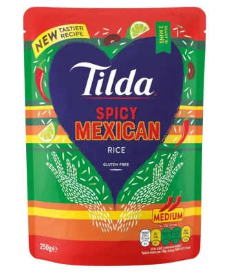 Tilda Microwave Spicy Mexican Long Grain Rice 250g