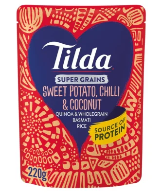 Tilda Super Grains Sweet Potato Chilli & Coconut Rice 220g