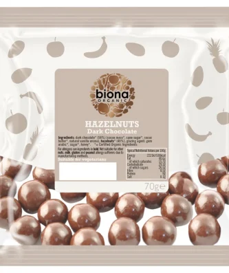 Biona Organic Hazelnuts Dark Chocolate 70g