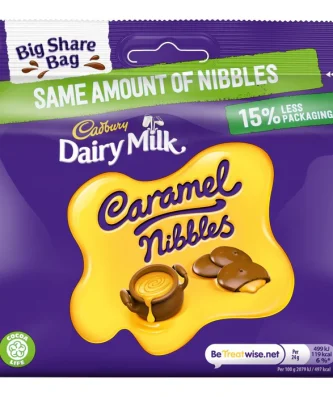 Cadbury Dairy Milk Caramel Nibbles Chocolate Bag 242g