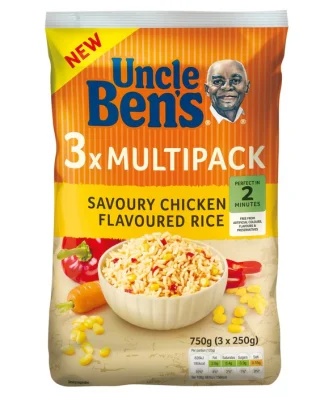 Uncle Bens Savoury Chicken Microwave Rice 3 x 250g