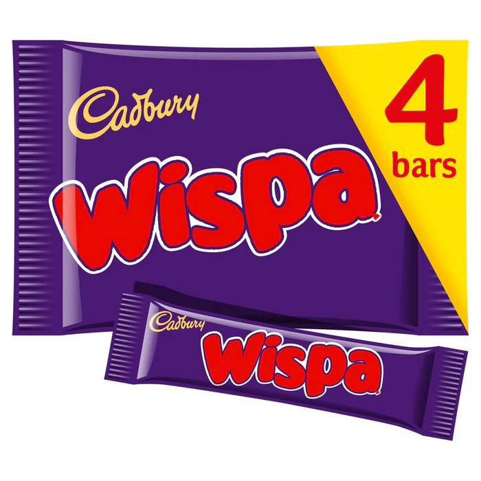 Cadbury Wispa Chocolate Bar Multipack 4 per pack