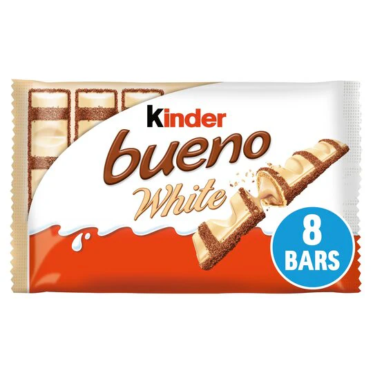 Kinder Bueno Twin Bars White Chocolate 4 per pack