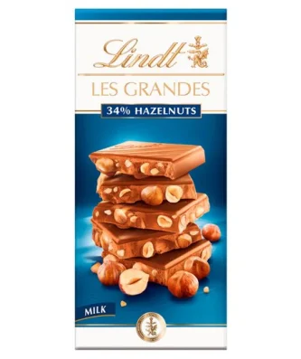 Lindt Les Grandes Hazelnuts Milk Chocolate Bar 150g