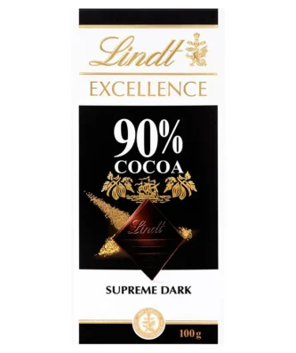 Lindt Excellence 90% Dark Supreme Chocolate Bar 100g