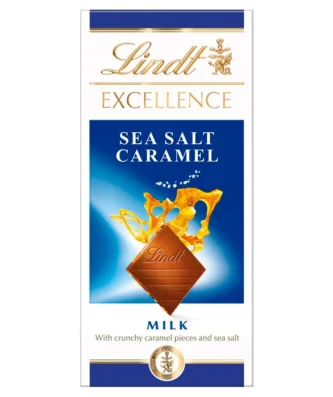Lindt Excellence Caramel & Sea Salt Milk Chocolate Bar 100g