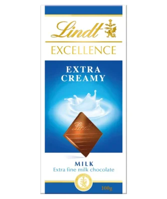 Lindt Excellence Extra Creamy Milk Chocolate Bar 100g