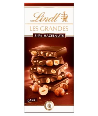 Lindt Les Grandes Hazelnuts Dark Chocolate Bar 150g