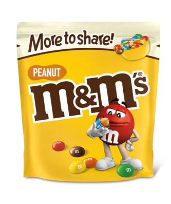 M&M's Crunchy Peanut & Milk Chocolate Sharing Pouch Bag 220g