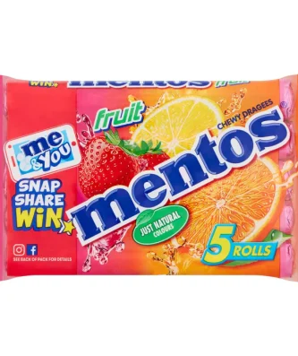 Mentos Chewy Fruit Sweets Multipack 5 x 38g