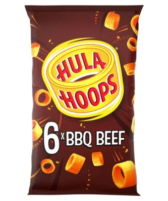 Hula Hoops BBQ Beef Multipack Crisps 6 per pack