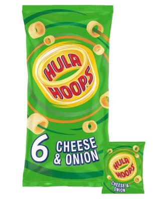 Hula Hoops Cheese & Onion Multipack Crisps 6 Pack