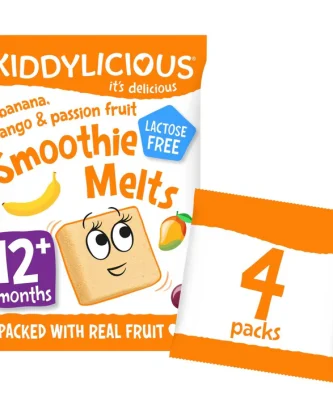 Kiddylicious Banana Mango Passionfruit Smoothie Melts 12 mths+ Multipack 4 x 6g
