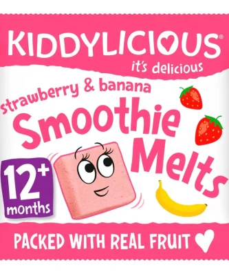 Kiddylicious Strawberry & Banana Smoothie Melts 12 mths+ 6g