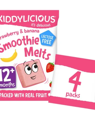 Kiddylicious Strawberry & Banana Smoothie Melts 12 mths+ Multipack 4 x 6g