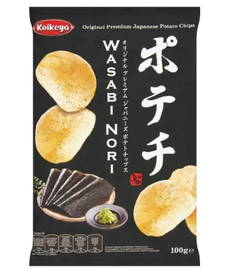 Koikeya Original Premium Japanese Potato Chips Wasabi Nori 100g