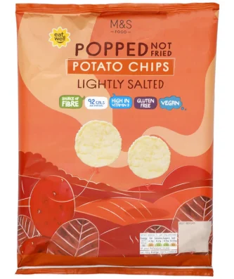 M&S Lightly Salted Popped Potato Chips 80g
