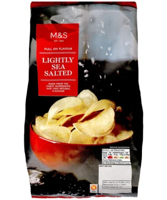 M&S Lightly Sea Salted Crisps 150g
