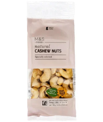 M&S Natural Cashew Nuts 150g