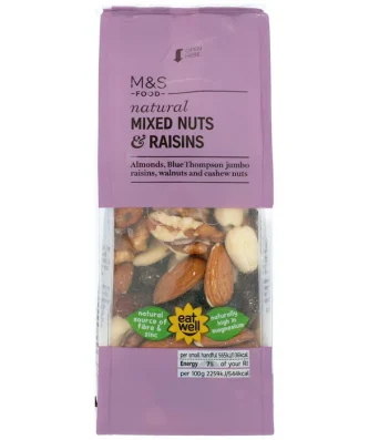 M&S Natural Mixed Nuts & Raisins 150g