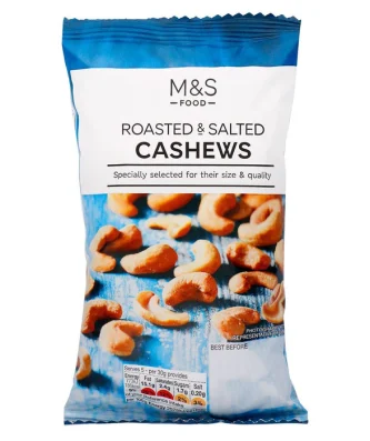 M&S Roasted & Salted Cashews 150g