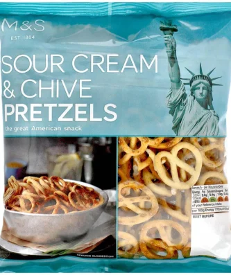 M&S Sour Cream & Chive Pretzels 150g